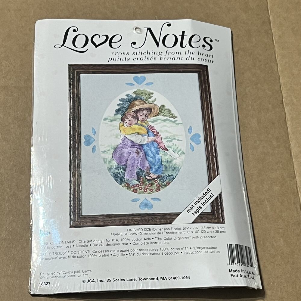 Love Notes Cross Stitch Kit JCA HUGS 08327 Crafting affections gift New Sealed